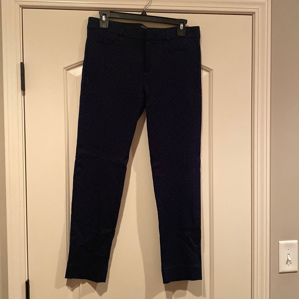 Black and blue patterned pants